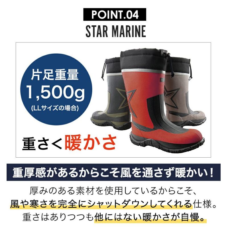 「Prono（プロノ）」裏フェルト防寒長靴スターマリン・12'sSTAR/STM-1701-box/【2018WEX防寒長靴】DF0