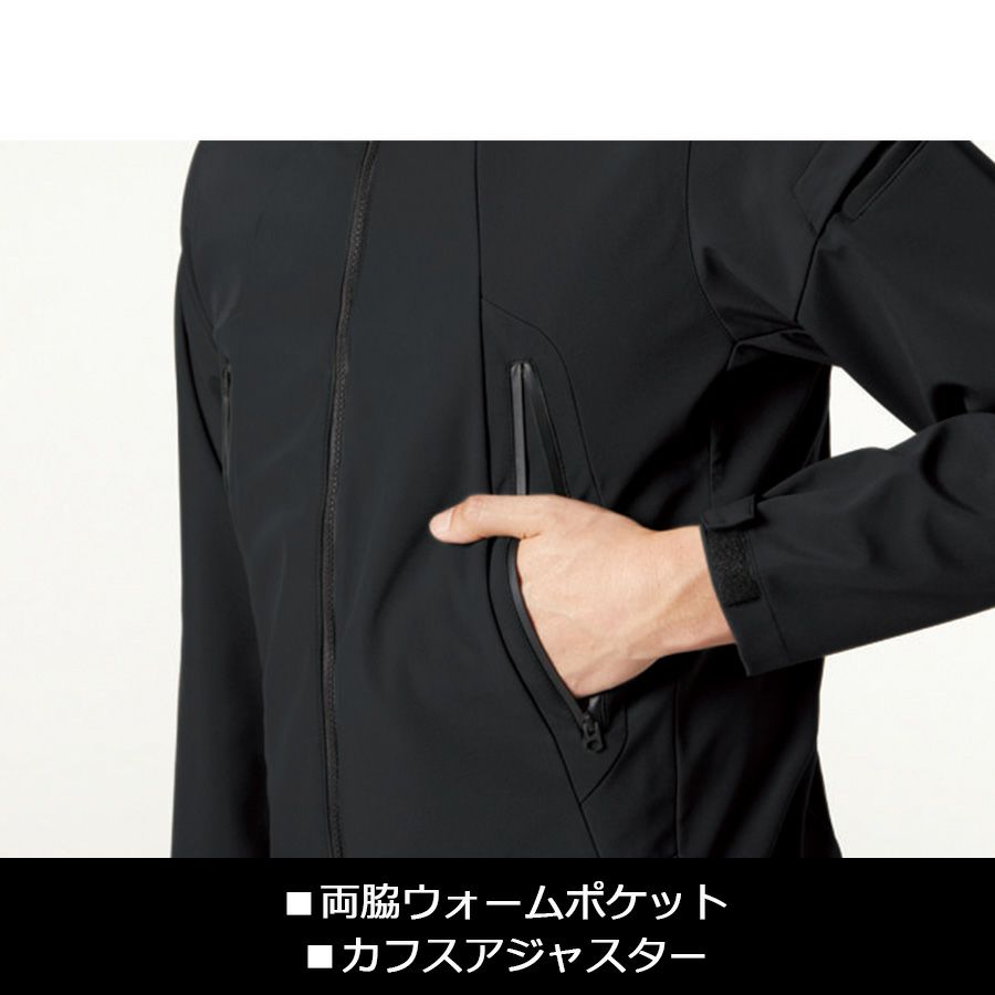 「BURTLE(バートル)」フーデッドジャケット/3190防風撥水ストレッチブルゾンアウターメンズ作業服プロノ