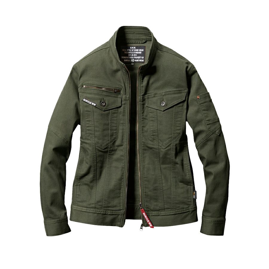 【予約:5/10発送予定】「BURTLE(バートル)」クレイジーストレッチコーデュラクールデニムジャケット/5011CORDURA夏物作業服作業着ブルゾンメンズプロノ