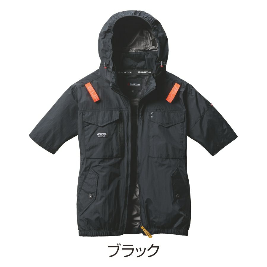 【予約:8/5発送予定】「BURTLE(バートル)」エアークラフト遮熱ナイロン半袖ブルゾン/AC11562021夏物メンズブルゾン作業着空調作業服夏物熱中症対策猛暑ファン