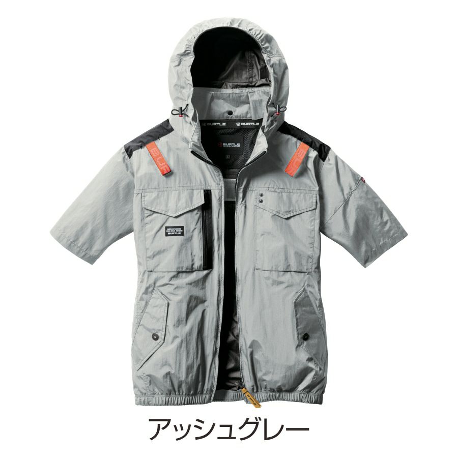 【予約:8/5発送予定】「BURTLE(バートル)」エアークラフト遮熱ナイロン半袖ブルゾン/AC11562021夏物メンズブルゾン作業着空調作業服夏物熱中症対策猛暑ファン