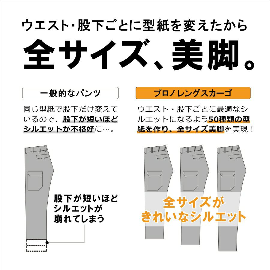 カラー全4色：グレー】プロノ オリジナル 裾上げ不要 股下が選べる