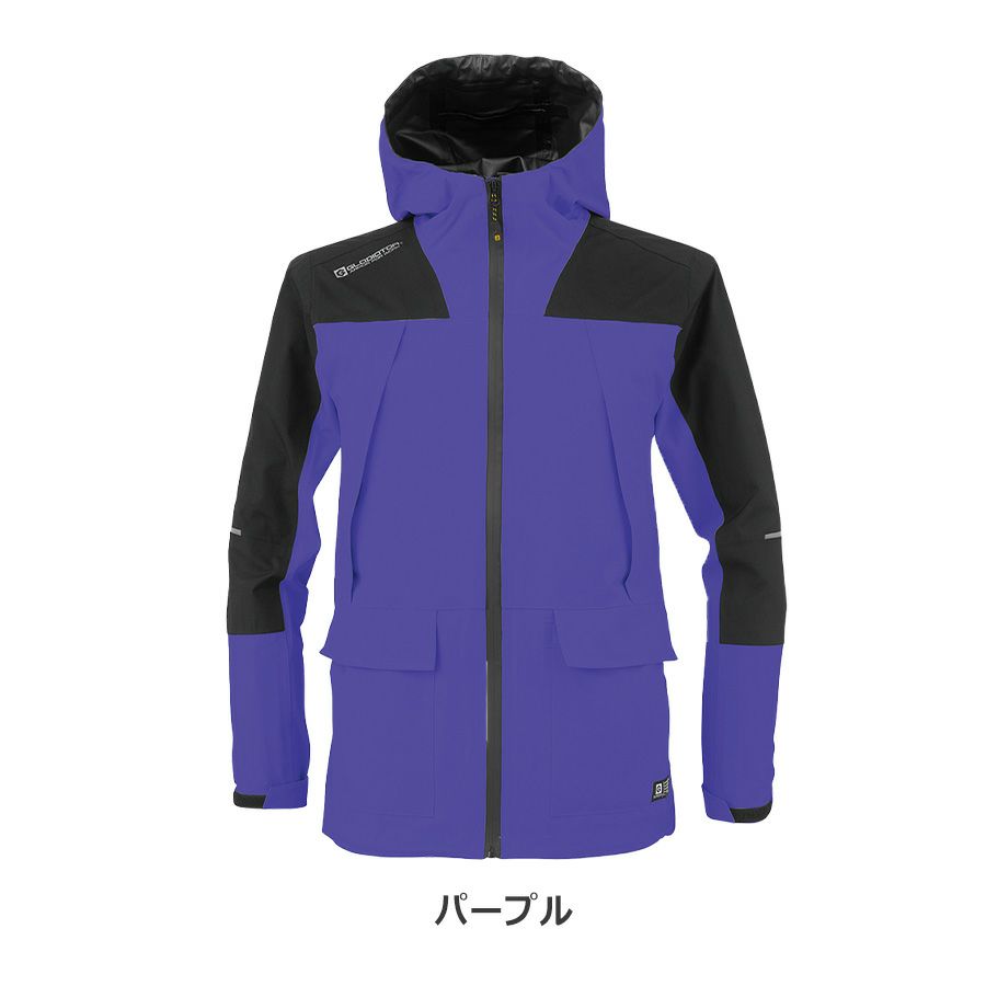 0 パーリーゲイツ AQUAX 撥水防水透湿 4way レインジャケット 紺 