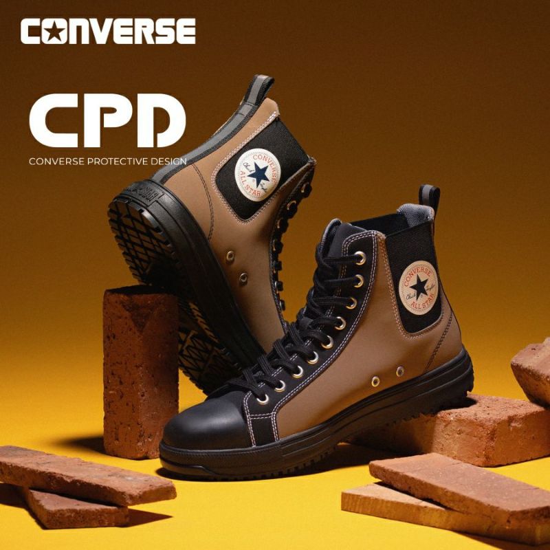 【予約:3/24発送予定】「コンバースCPD」ALLSTARPSSIDEGOREHIセーフティシューズサイドゴアオールスターハイカットCONVERSE安全靴作業靴プロテクティブスニーカーJSAA先芯