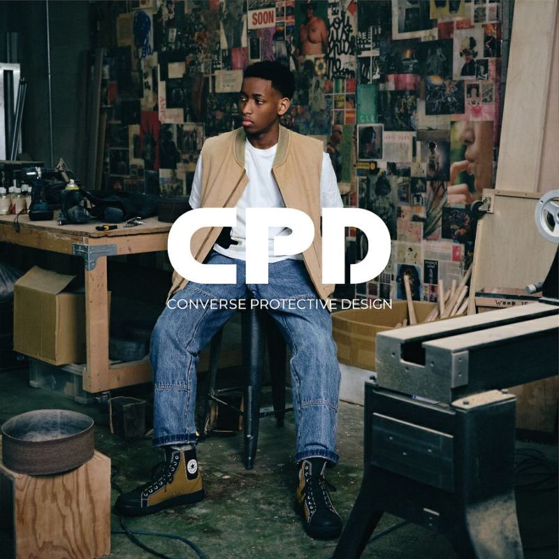 【予約:3/24発送予定】「コンバースCPD」ALLSTARPSSIDEGOREHIセーフティシューズサイドゴアオールスターハイカットCONVERSE安全靴作業靴プロテクティブスニーカーJSAA先芯