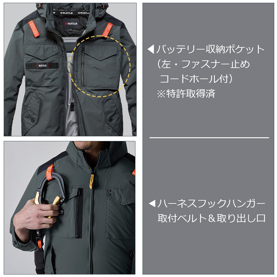 【予約:3/23発送予定】【2023年モデル】バートルエアークラフトタクティカル長袖ブルゾンAC1151夏物メンズブルゾン作業着空調作業服夏物熱中症対策猛暑ファンBURTLE