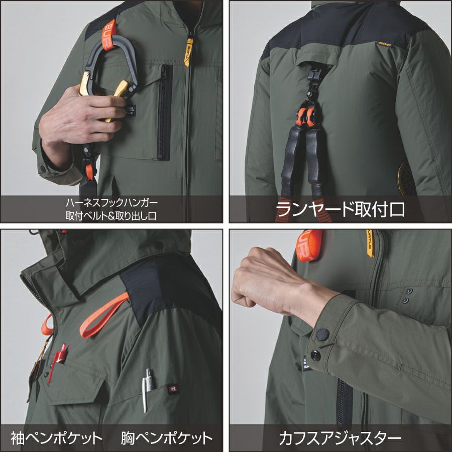 【予約:3/23発送予定】【2023年モデル】バートルエアークラフトタクティカル長袖ブルゾンAC1151夏物メンズブルゾン作業着空調作業服夏物熱中症対策猛暑ファンBURTLE