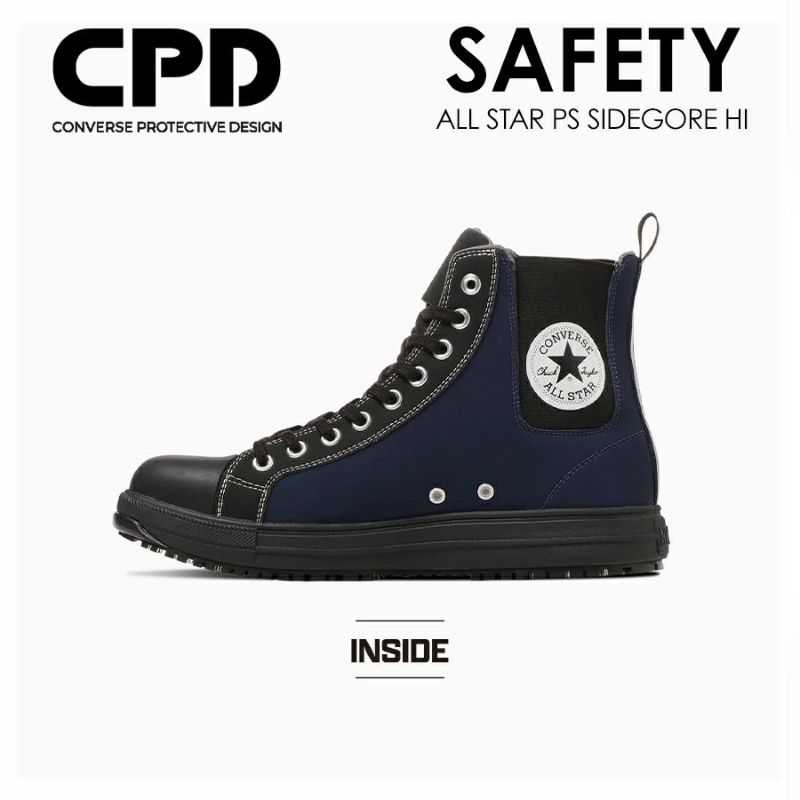 「コンバース CPD」ALL STAR PS SIDEGORE HI ネイビー 