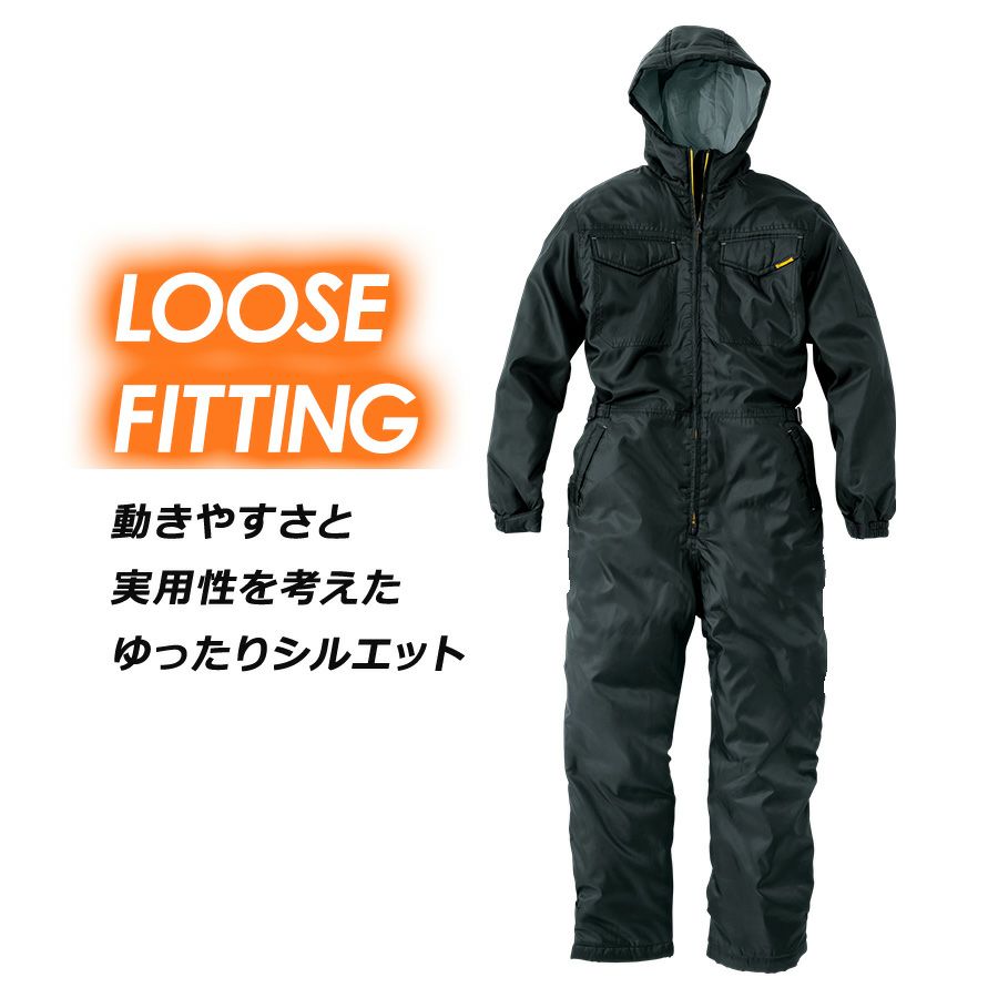 イーブンリバー ウインターシェルワンピース 6930 防寒 冬 つなぎ 中綿