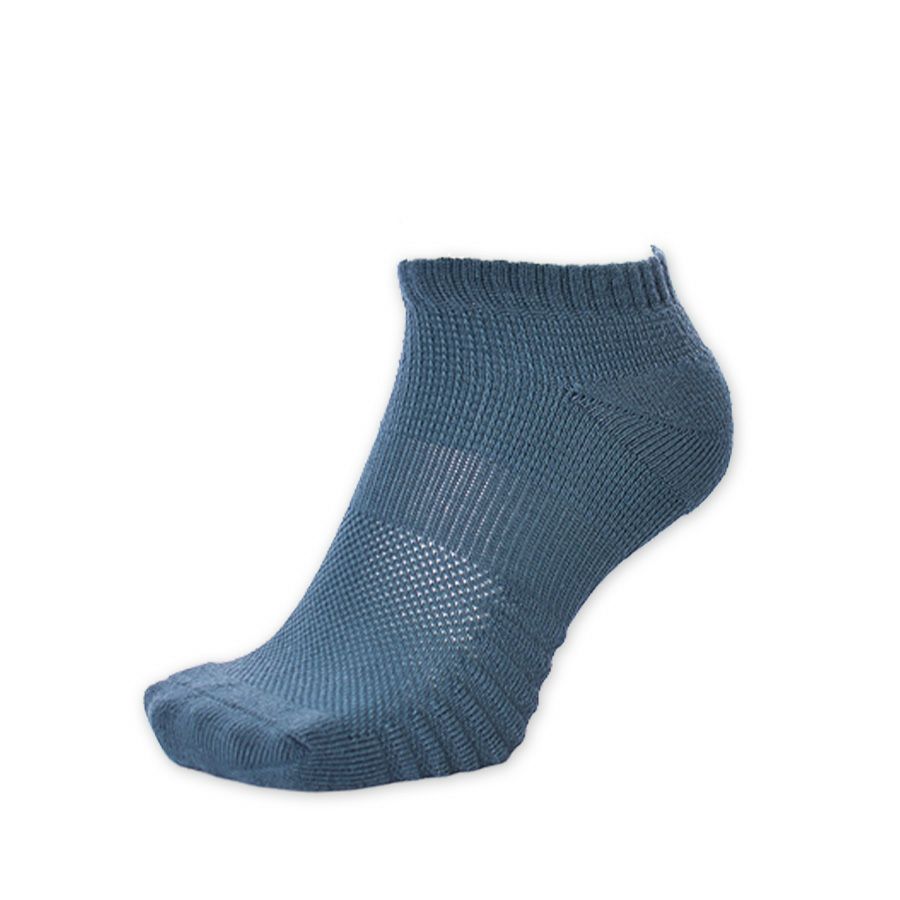 プロノ通気するクッション底ショートソソックスPR-2425メンズレディース靴下先丸メッシュボーダー底仕事作業スポーツ運動パイルProno