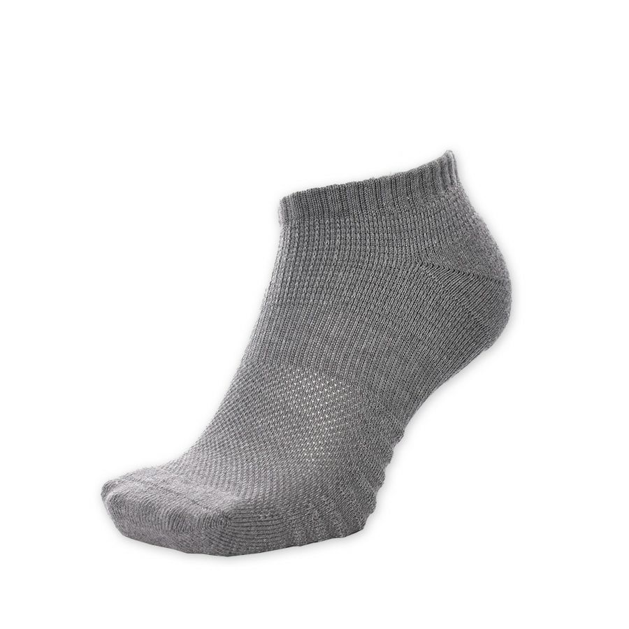 プロノ通気するクッション底ショートソソックスPR-2425メンズレディース靴下先丸メッシュボーダー底仕事作業スポーツ運動パイルProno
