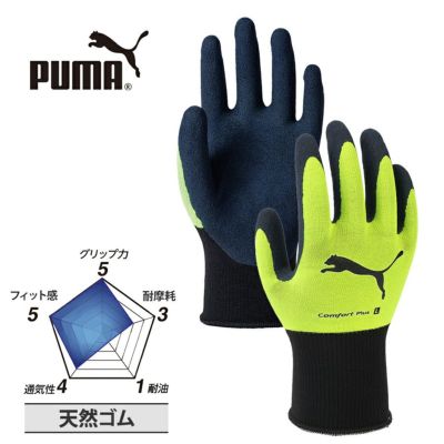 プーマ ワーク グローブ コンフォートプラス PG-1310 作業用 手袋 ゴム引き 背抜き すべり止め グリップ フィット PUMA