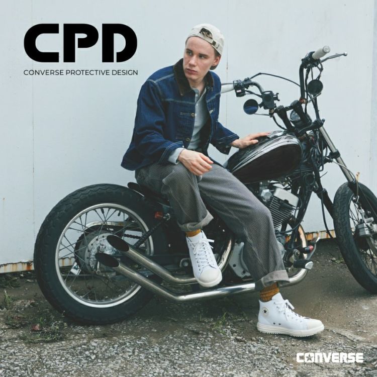 【2024AW新作 ホワイト】CPD コンバース 安全靴 セーフティシューズ ALL STAR PS HI オールスター ハイカット CONVERSE 作業靴 JSAA 先芯 おしゃれ バイク