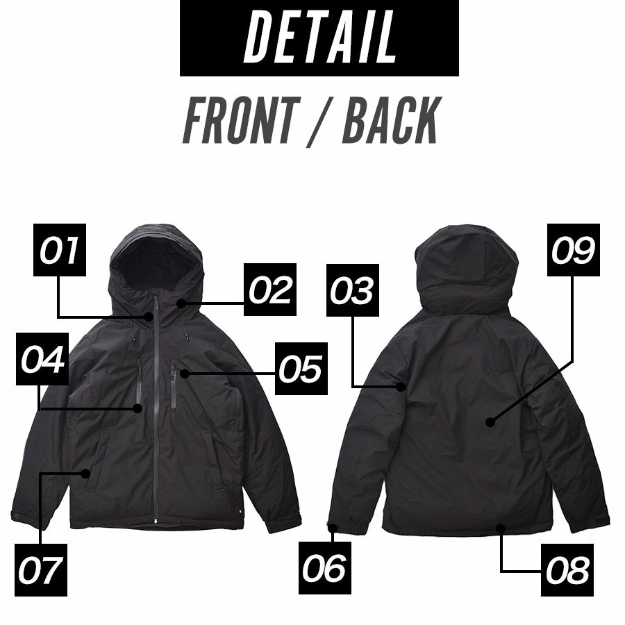 「ハミューレ」ストレッチダウンパーカー/HMU-2008/*防寒ジャケット極寒真冬ストレッチ生地防水撥水はっ水*