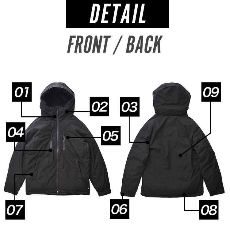 「ハミューレ」ストレッチダウンパーカー/HMU-2008/*防寒ジャケット極寒真冬ストレッチ生地防水撥水はっ水*