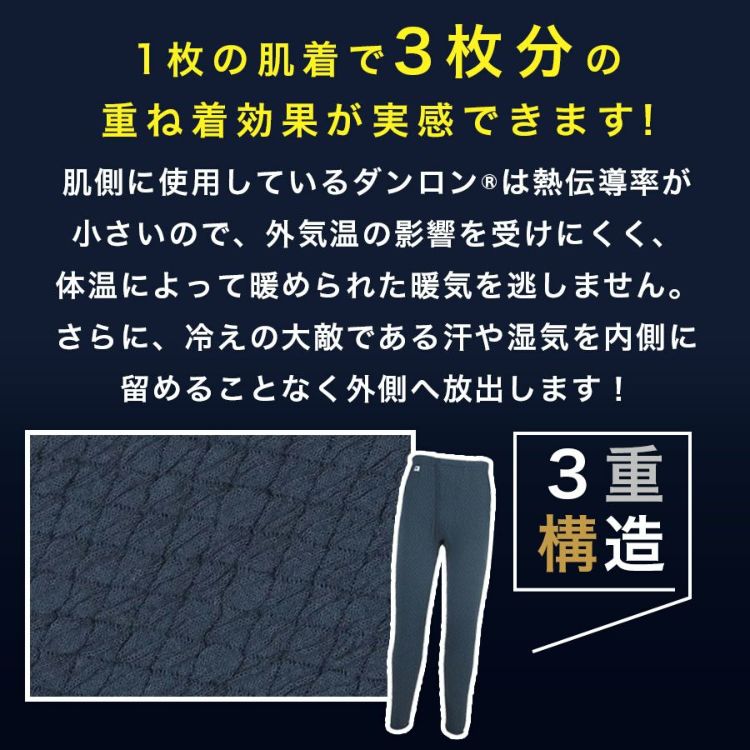 ひだまり チョモランマ 前開きタイツ QMC951-3 メンズ インナー
