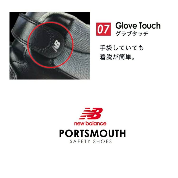 ニューバランス セーフティ ポーツマス PORTSMOUTH PO-113 PO-221 PO-885 JSAA A種 安全靴 作業靴 先芯入り ミッドカット マジック プロテクティブスニーカー NEW BALANCE
