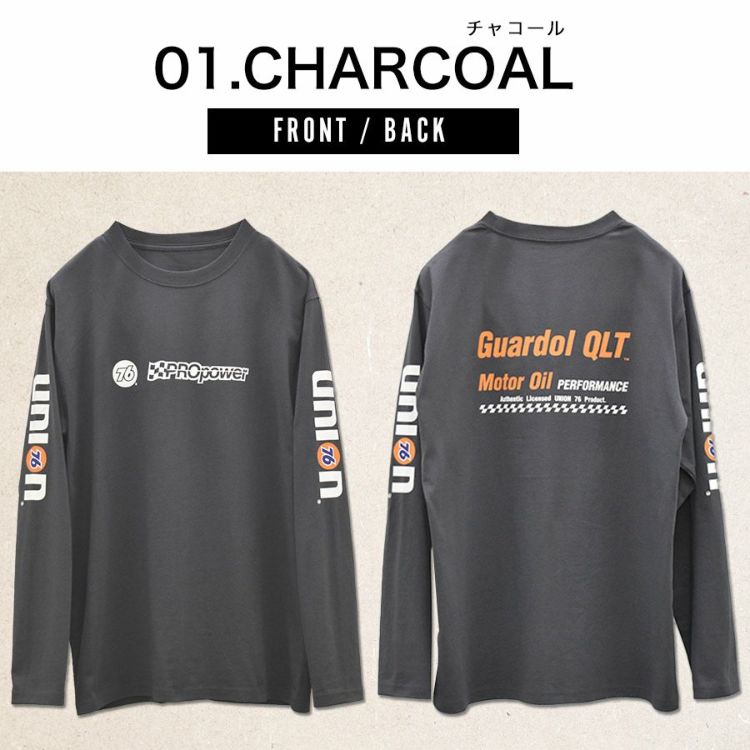 UNION76 ナナロク 長袖コットンTシャツ No.76-2512 綿100% UVカット ロンT カジュアル メンズ プロノ