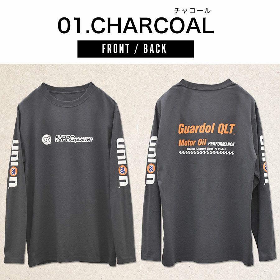 UNION76 ナナロク 長袖コットンTシャツ No.76-2512 綿100% UVカット ロンT カジュアル メンズ プロノ