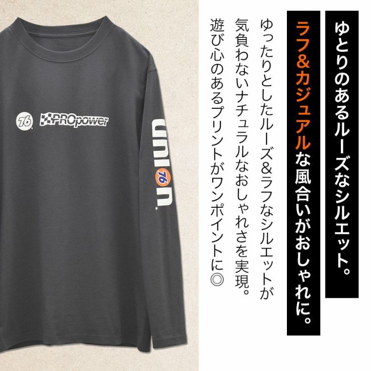 UNION76 ナナロク 長袖コットンTシャツ No.76-2512 綿100% UVカット ロンT カジュアル メンズ プロノ