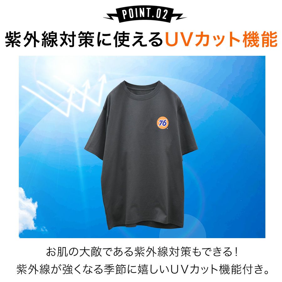 UNION76 ナナロク 半袖コットンTシャツ No.76-2509 No.76-2510 No.76-2511 綿100% UVカット カジュアル メンズ プロノ