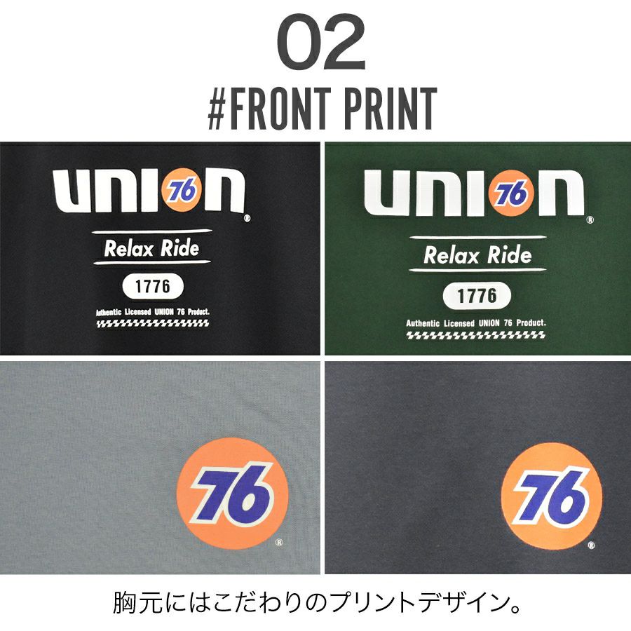 UNION76 ナナロク 半袖コットンTシャツ No.76-2509 No.76-2510 No.76-2511 綿100% UVカット カジュアル メンズ プロノ