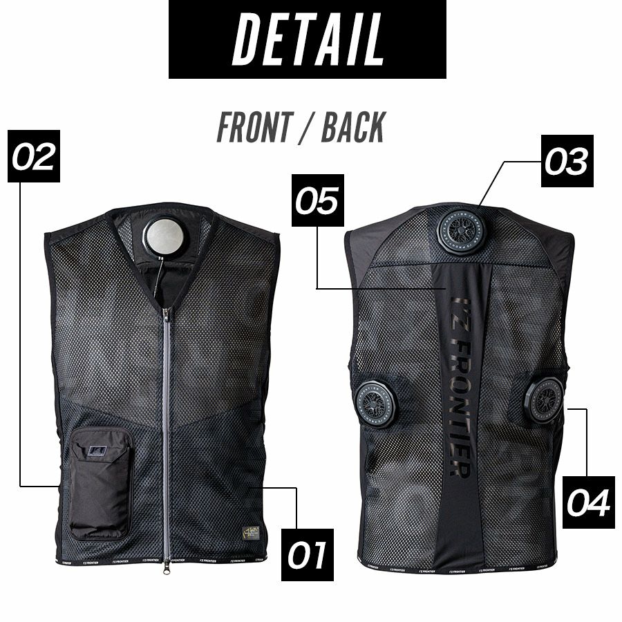 アイズフロンティア 冷却ビッグペルチェ3個タイプ インナーベスト＆デバイス・バッテリーセット #PSBP1073 冷却 暑さ対策 猛暑対策 作業着 作業服  I'Z FRONTIER