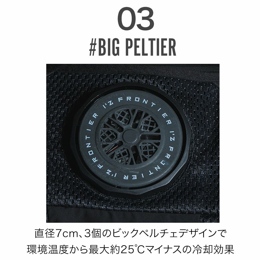 アイズフロンティア 冷却ビッグペルチェ3個タイプ インナーベスト＆デバイス・バッテリーセット #PSBP1073 冷却 暑さ対策 猛暑対策 作業着 作業服  I'Z FRONTIER