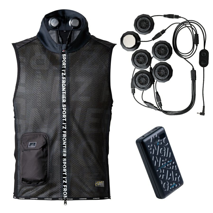 アイズフロンティア 冷却ペルチェ6個タイプ インナーベスト＆デバイス・バッテリーセット #PS1076 冷却 暑さ対策 猛暑対策 作業着 作業服  I'Z FRONTIER