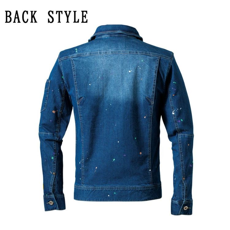 本日限定⭐︎プロノ　アイズフロンティア　 ダークブルー デニムジャケット アイズフロンティア」ストレッチデニムワークジャケット（上下