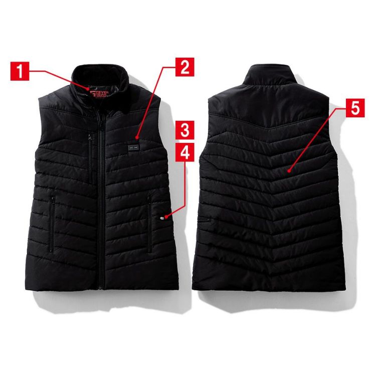 FEVERGEAR電熱ベストバッテリーセットFGA20010ヒーターベスト自重堂防寒インナーベスト作業服作業着